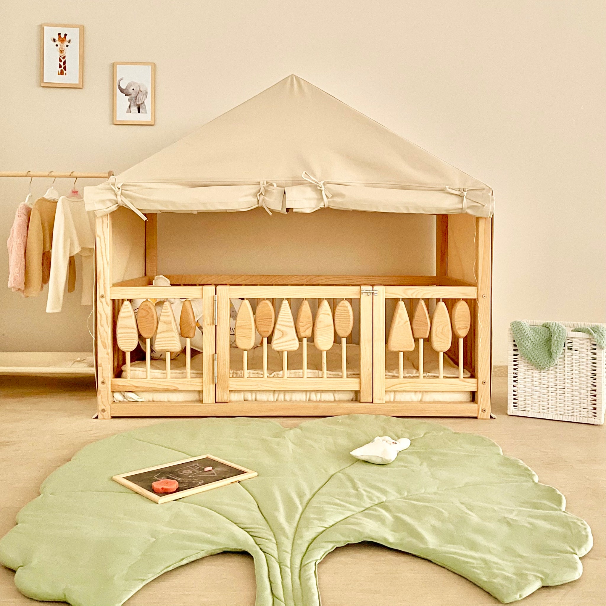100% Cotton Full Tent Cover For Woodland House Montessori Bed – Simre Kids